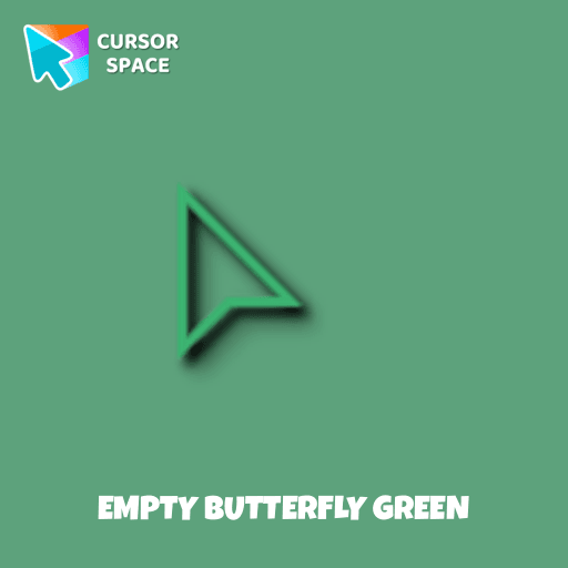 Empty Butterfly Green arrow cursor